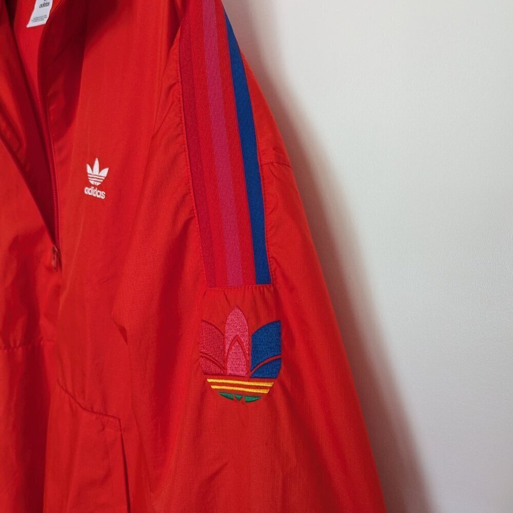 Adidas Men's Originals 3D Trefoil 3 Stripes Track Jacket Size XL Red - Picture 4 of 10